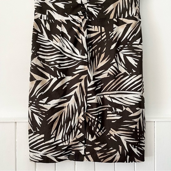 Louben Tropical Leaf Print Sleeveless Dress Size 16 - Picture 9 of 13